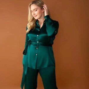 NWT Chloe Kristyn Blouse Green Size 2X